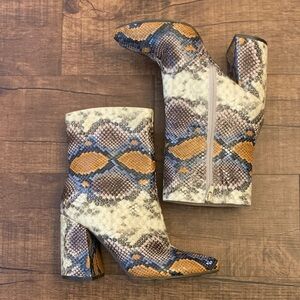 The Limited Erica snakeskin booties